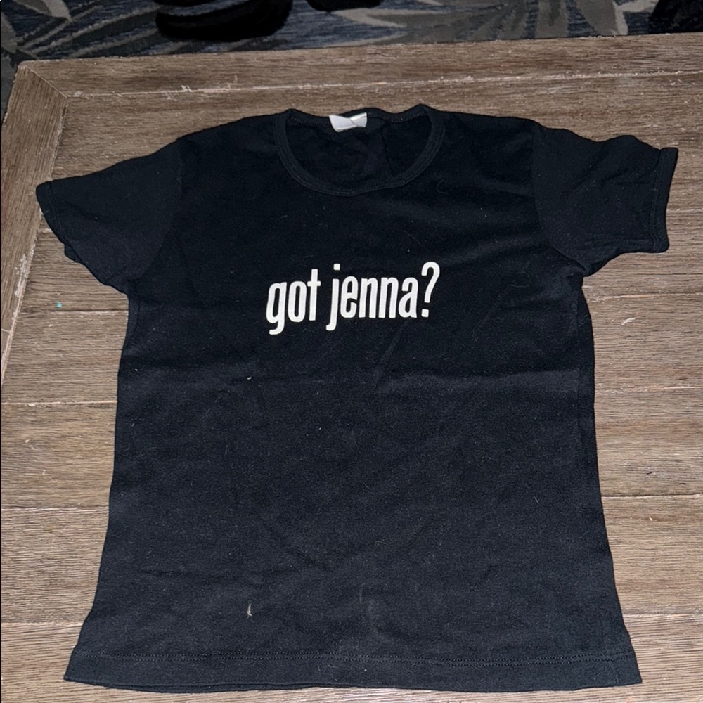 Black Graphic baby Tee M “Got Jenna ?” 90s Y2K new Jenna Jameson t-shirt